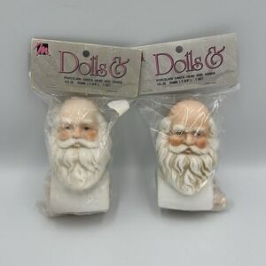 Porcelain Santa Claus Head & Hands Doll Kit To Make By Mangelsen's Crafts 1993